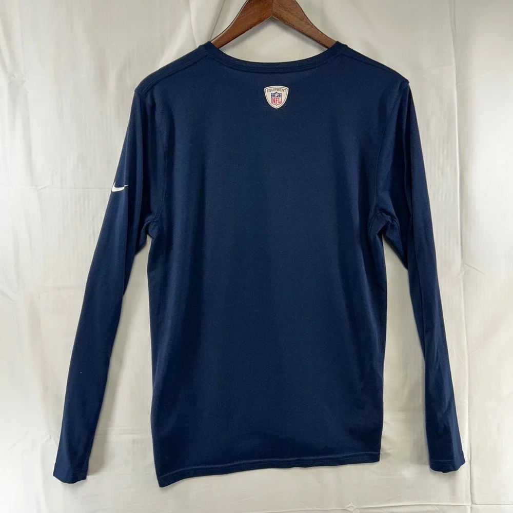 Nike Denver Broncos T-Shirt Youth XL Navy Blue Long Sleeve Dri-FIT NFL Athletic